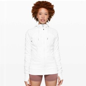 Lululemon Women's White Hooded Dance Studio Jacket